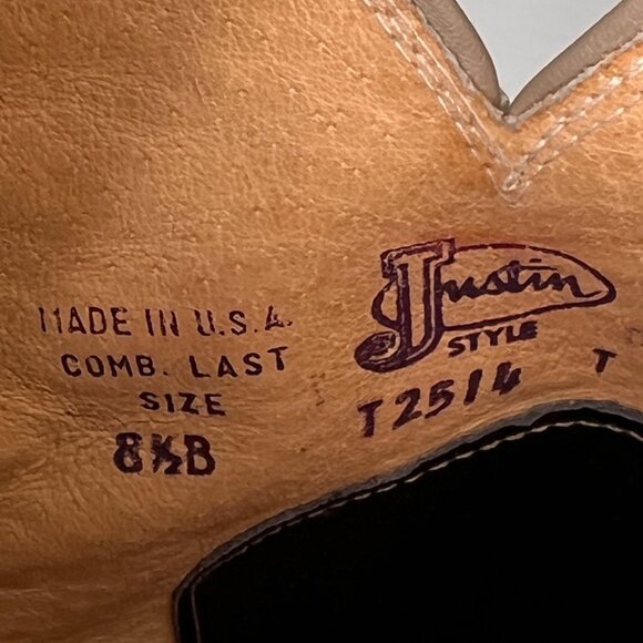 Justin Boot Women 8.5 Hand Painted Python Cowboy Work Party Limited USA Core Ex - Picture 9 of 15